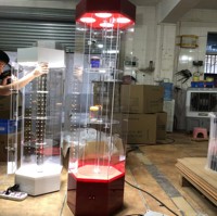 Schmuckverpackung & Präsentationsvitrine aus Glas, Acryl-Vitrine, Glasvitrine, Glas-Ausstellungsvitrine mit Drehfunktion