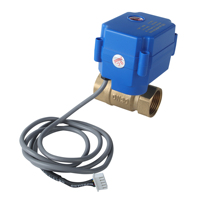 3/4 Zoll DN20 Messing-Wasserleckalarm-Absperrventilsystem mit 2 Kabelgebundenen Wasserleckdetektoren 6m Kabel für Gebäudeschadensbekämpfung