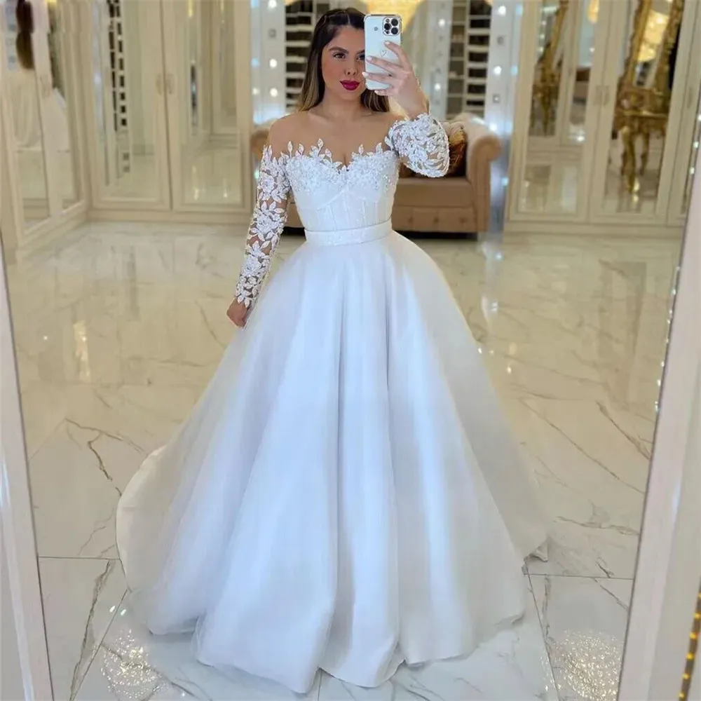 Pleated and Beaded Wedding Dress Skirts - Elegant Style