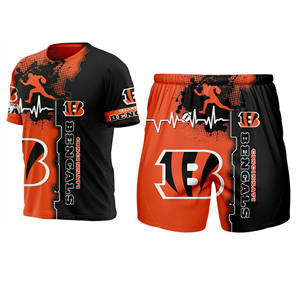 Cheap Summer 2-Piece Set Outfits Custom Shirt and <strong>Shorts</strong> 49ers Steelers Men Football Team <strong>Short</strong> Sets - Product Image 5