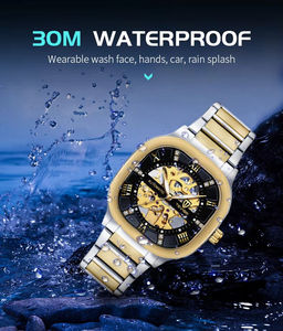 Relojes de Pulsera Tevise 9831A Cuadrados, de Diseño Masculino, Elegantes y de Lujo para Negocios, Resistentes al Agua, Luminosos, con Movimiento Mecánico Automático para Hombre - Product Image 6