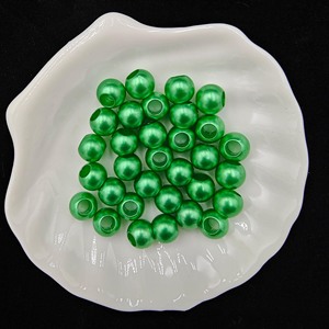 Grand trou traversant en vrac perles en plastique bricolage à la main tressé Bracelet faisant des perles connecteur résultats de bijoux sac fausse perle - Product Image 2