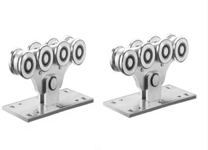 ชุดประตูบานเลื่อนแบบคานยื่นสแตนเลสสตีลทันสมัย ไม่มีราง สำหรับใช้ในโรงแรม - Product Image 3