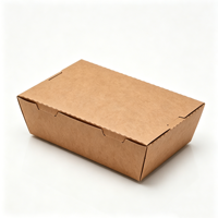 Boîtes à emporter en papier kraft imprimées sur mesure, boîte bento multi-compartiments, contenants alimentaires jetables avec fenêtre, couvercle biodégradable et recyclable