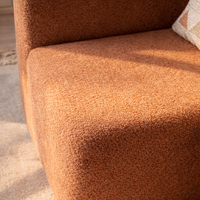 Fauteuil en polaire Sherpa Teddy marron chaud, avec noyau en mousse de soutien, en tissu résistant aux animaux domestiques, idéal pour la lecture dans la chambre d'enfant