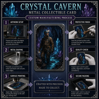 Carte de collection personnalisée en métal, série Crystal Cavern, impression HD, souvenir, cadeau, vente en gros, usine OEM ODM