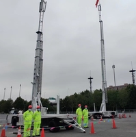 Tour de communication mobile montée sur remorque, déploiement rapide, cellule sur roues (COW) pour amplification de signal d'urgence, galvanisée à chaud
