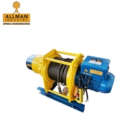 Treuil électrique à câble ALLMAN 2 tonnes M5 IP55 avec moteur WEG 5,5 kW, engrenage planétaire, câble métallique de 100-200 m pour la construction