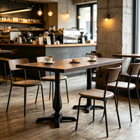 Pieds de table en fonte noirs à quatre griffes, base métallique stable, design croisé, OEM ODM pour hôtel, bureau, restaurant