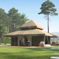 Grande tente de camping de luxe à double couche personnalisable Safari Lodge Hébergement en plein air de qualité supérieure Hôtel pour camping en plein air de qualité supérieure