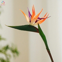 Bunga Bird of Paradise Buatan Real Touch, Batang Karet Lentur, Strelitzia untuk Vas Tinggi, Dekorasi Rumah dan Hotel