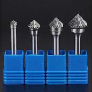 Fresas Rotatorias de Carburo de Tungsteno Recubiertas Tipo <span class=keywords><strong>K</strong></span> Jinxin, Corte Simple/Doble, 90 Cónicas, Piezas de Herramientas Manuales, 70 mm de Longitud para - Product Image 2