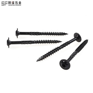 Tornillos estructurales negros grandes de cabeza de araña con brida, de accionamiento Torx, antidesgarro, sin pre-perforación, para madera, para exteriores - Product Image 3