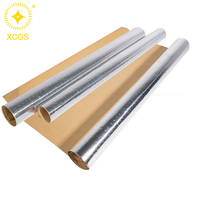 Feuille d'isolation écologique moderne en aluminium, toile et kraft, carrée 5m, bouclier thermique pour compartiments moteur, construction ignifuge