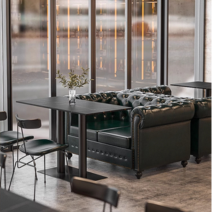 Hiện đại OEM đồ nội thất nhà hàng-da Booth & cà phê bàn ghế Bộ cho khách sạn & cà phê cửa hàng nhà hàng ghế và bảng - Product Image 3