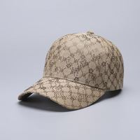 Gorra de béisbol de 6 paneles con letras pequeñas y diamantes, parte superior rígida, 100% poliéster, para las cuatro estaciones, moda europea y americana, estampada y curvada.