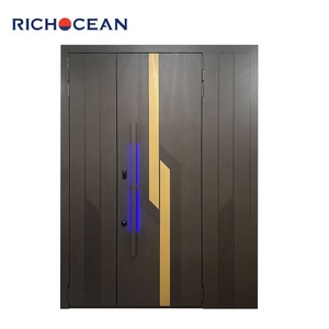 <span class=keywords><strong>Porte</strong></span> intelligente en aluminium moulé avec serrure électrique, sécurité, portes métalliques blindées extérieures, antivol, portes d'entrée - Product Image 4
