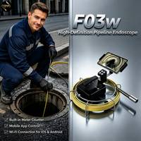 Endoscope de canalisation haute définition FORBEST F03W de haute qualité avec câble renforcé en fibre de verre, garantie 1 an pour les canalisations municipales