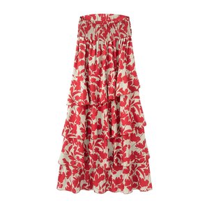 Ensemble haut dos nu et jupe longue à volants imprimé sur mesure pour femme, <span class=keywords><strong>tenue</strong></span> de vacances deux pièces, fabrication OEM par une usine de vêtements chinoise, ensembles 2 pièces - Product Image 5