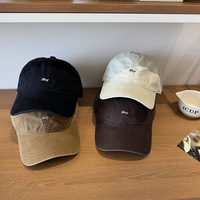 Nueva Gorra de Béisbol Unisex Estilo Coreano con Letras Bordadas, Visera Ancha, Ajustable, Material de PVC, para Todas las Temporadas, Moderna, para Parejas