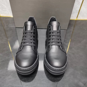 Zapatos de boda de cuero genuino para hombre de diseñador, zapatillas retro de plataforma baja para parejas, estilo hip hop, que aumentan la altura - Product Image 4