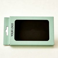 Caja al por mayor para fundas de teléfono con logo, caja de alta calidad para fundas de teléfono, caja de embalaje para fundas de teléfono con ventana y tinta de soja