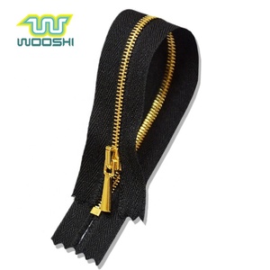 5 #   <span class=keywords><strong>Fermeture</strong></span> <span class=keywords><strong>éclair</strong></span> en laiton doré clair à double pointe, à glissière double sens, écologique et tendance, pour sac à main et veste en cuir - Product Image 3