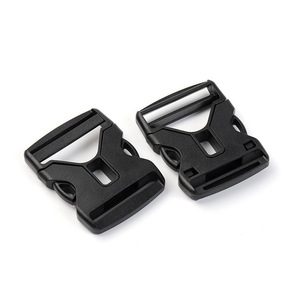 Plastic Buckle 50mm Inner Diameter Adjustable For Bag <b>Backpack</b> Helmet Waist <b>Strap</b> Accessory Solid Color Black - Product Image 1