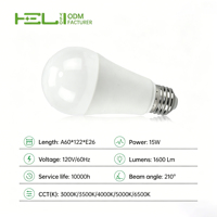 Ampoule LED SMD A19 Dimmable 15W Culot E26 5000K Lumière du jour 1600LM AC 120V Homologuée pour l'éclairage résidentiel, domestique et de bureau