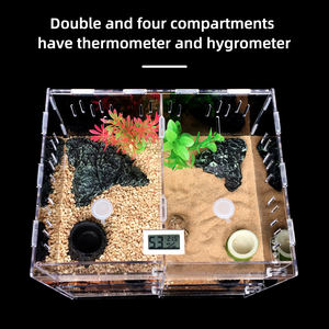 Relaxlines Boîte d'alimentation pour <span class=keywords><strong>reptiles</strong></span> à 4 compartiments, personnalisable, écologique, durable, moderne, terrarium, forêt tropicale, acrylique, <span class=keywords><strong>reptiles</strong></span> - Product Image 5