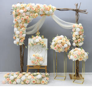 Decoración <span class=keywords><strong>de</strong></span> Escenario <span class=keywords><strong>de</strong></span> Boda Blanca, Arreglo <span class=keywords><strong>de</strong></span> Flores Artificiales <span class=keywords><strong>de</strong></span> Rosas, Bola <span class=keywords><strong>de</strong></span> Flores, Fondo <span class=keywords><strong>de</strong></span> <span class=keywords><strong>Matrimonio</strong></span>, Cortina Colgante <span class=keywords><strong>de</strong></span> Esquina, Floral - Product Image 1