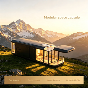 Capsule modulaire de luxe pour <span class=keywords><strong>centre</strong></span> de vente immobilière, pod d'exposition préfabriqué, <span class=keywords><strong>maison</strong></span> commerciale mobile - Product Image 1