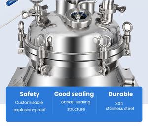 ถังปฏิกิริยาสแตนเลสแบบปรับแต่งได้ รับรองมาตรฐาน ISO CE ATEX รับประกัน 1 ปี เครื่องจักรเคมีสำหรับทำความร้อน/ทำความเย็น น้ำหนัก 120 กก. - Product Image 4