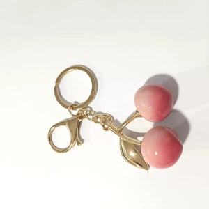 New Arrival Cute Cherry Alloy Metal <strong>Bag</strong> Charm Chains Fashionable <strong>Vintage</strong> Cartoon Coin Holder Keychain Charm for <strong>Bags</strong> - Product Image 1