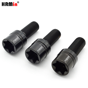 Écrous de roue flottants <span class=keywords><strong>antivol</strong></span> HRMin Gr.5 en titane noir avec siège à bille M14x1.5x28mm pour <span class=keywords><strong>AUDI</strong></span> Racing - Product Image 6