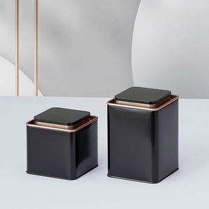 Boîte en métal carrée en grains <span class=keywords><strong>de</strong></span> café en gros accepter logo personnalisé pour l'emballage du thé - Product Image 1