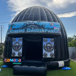 Castillo Inflable con Diseño de Arcoíris, Domo Disco Redondo, Equipo de Brincolín con Tobogán y Soplador, Material de PVC, Capacidad de 1000 kg - Product Image 3