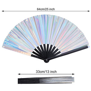 1PC <span class=keywords><strong>Kung</strong></span> <span class=keywords><strong>Fu</strong></span> Pliant Ventilateur Artisanat Cadeaux Scène Performance Danse Fête Photographie Accessoires Ventilateur Pvc Laser <span class=keywords><strong>Film</strong></span> Bambou Ventilateur - Product Image 3