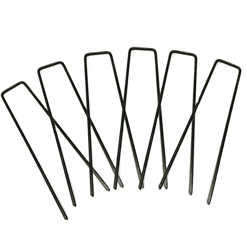 HF Lawn Nail U Shape Steel Staple Ground Galvanized Pegs