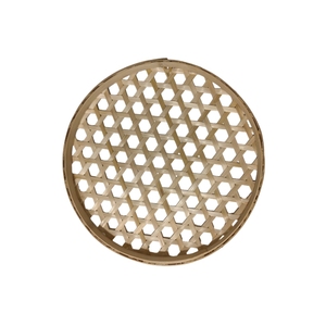 Panier de présentation rond en <span class=keywords><strong>bambou</strong></span> tressé vintage du Vietnam, écologique, multifonctionnel, pour fruits, collations, rangement, décoration murale - Product Image 1
