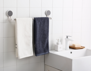 Commercio All'ingrosso cinese Uso Domestico Asciugamano Cremagliera Extender Doppio Poli Parete di <span class=keywords><strong>Plastica</strong></span> Adesivo Bagno Asciugamano Rack Stand - Product Image 4