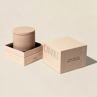 Boîte d'emballage de bougie parfumée personnalisée, boîte d'emballage de bougie carrée vide de luxe, boîte d'emballage de bougie en papier rigide, boîte cadeau avec insert