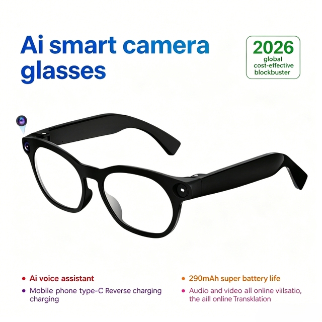 New High-Tech Smart Glasses Great Value | Blue Light Filter Real-time Translation 1080P HD Video Touch Control IP67 Microphone