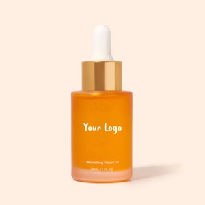 Pot en verre cosmétique mat orange de 100 ml avec couvercle doré jaune, pot en verre rond pour crème pour le corps et le visage, crème pour le soin de la peau - Product Image 3