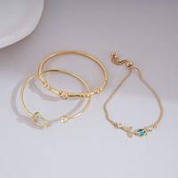 Bracelet Tulipe Vintage Plaqué Or Resoul, Charme Fleur de Luxe en Zircon, Bracelets Joncs pour Femme, Ensemble de Bijoux Tendance, Vente en Gros
