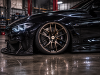 Rines de Aleación Nuevos, Monobloque Forjados a Medida, Diseño Cóncavo Profundo, Multirradio, Acabado Bronce, para M4, Audi RS, Mercedes AMG
