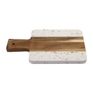 Nouvelle <span class=keywords><strong>planche</strong></span> à découper en <span class=keywords><strong>terrazzo</strong></span>, acacia, bambou, <span class=keywords><strong>planche</strong></span> à fromage, assiette à nourriture, <span class=keywords><strong>planche</strong></span> à découper pour charcuterie avec poignée pour fromage, steak, pain - Product Image 2