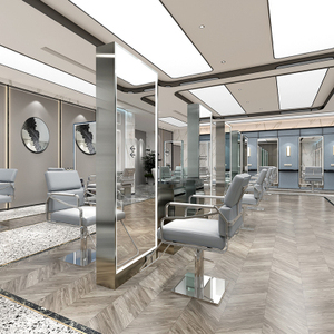 Gương Cửa Hàng Cắt Tóc Tối Giản Bắc Âu Với Đèn LED Gương Làm Tóc Sàn Cho <span class=keywords><strong>Salon</strong></span> Tóc - Product Image 2