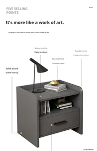 Hiện Đại Đơn Giản Bằng Gỗ Bàn Cạnh Giường Ngủ Cho Phòng Ngủ Nhỏ Đồ Nội Thất Nhà Tủ Lưu Trữ Cho Phòng Khách - Product Image 5