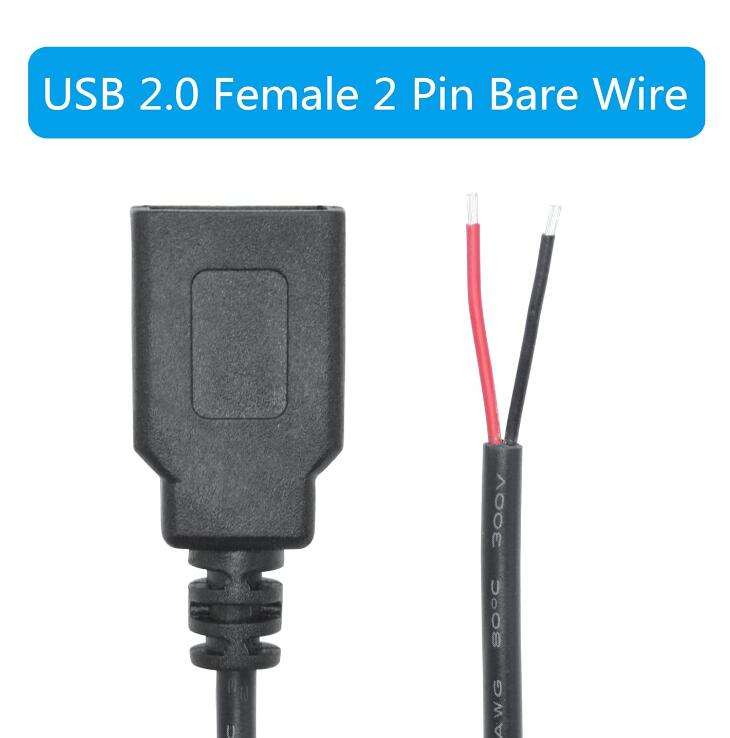 Câble Confectionné USB A Femelle 2.0 Avec Extrémités Ouvertes BKL Electronic 10080111 Femelle